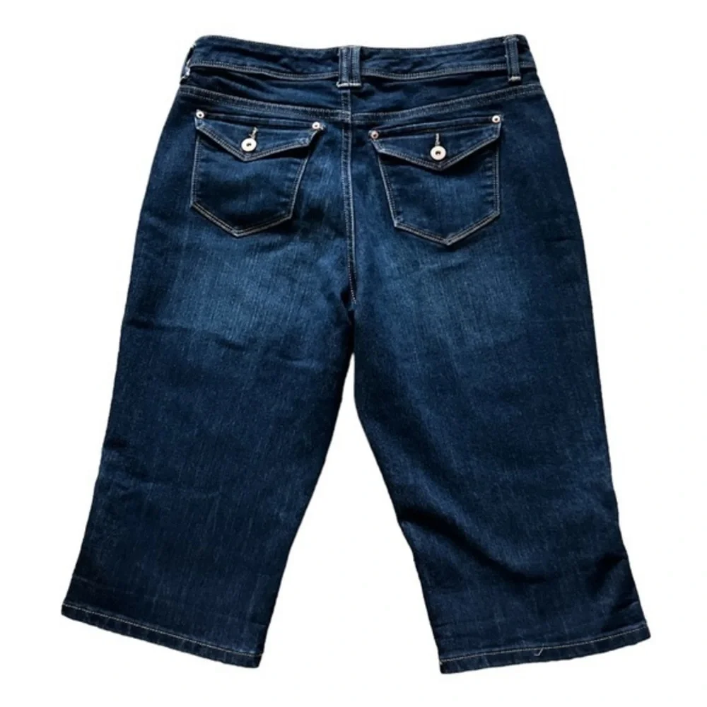 Style & Co Blue Dark Wash Skimmer‎ Jean Capris Sz. 8